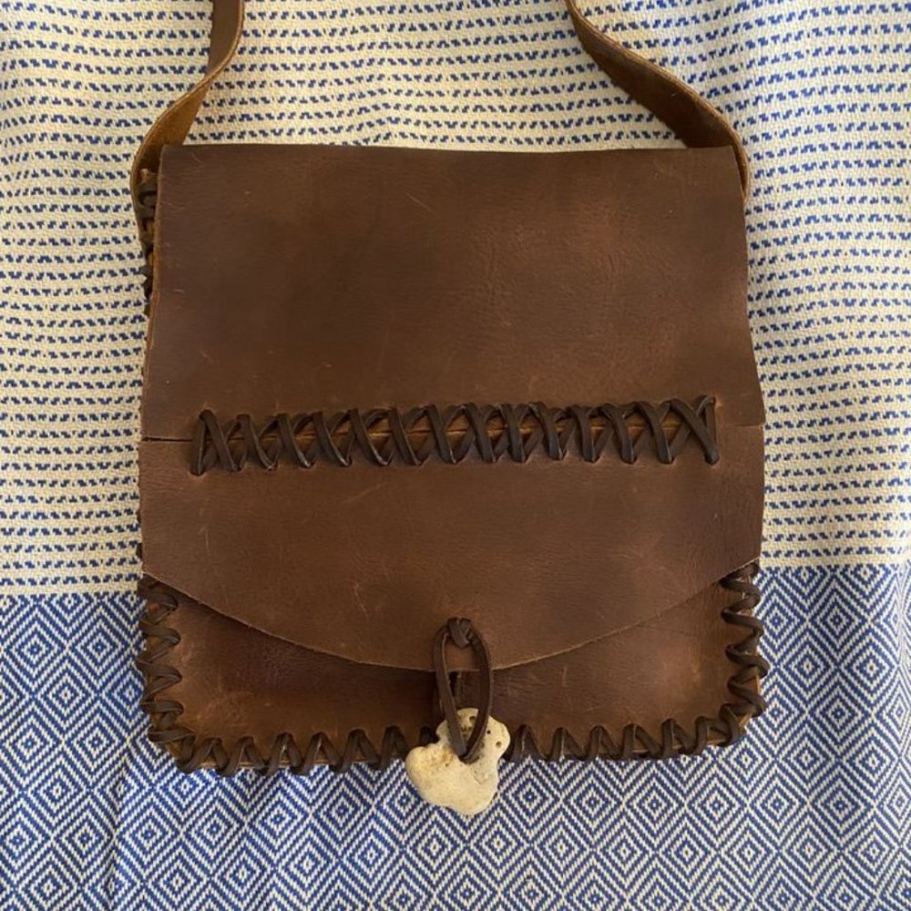 One-of-a-Kind Brown Leather Bag (Large)